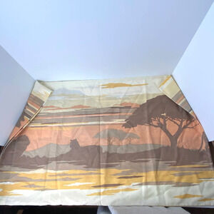 Tastemaster Stevens Scenic Lions Trees Skies Orange Brown 1 Standard Pillowcase